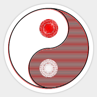 yin yang balance harmony design eastern philosophy abstraction Sticker